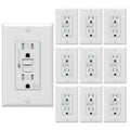 [10 Pack] WEBANG Self-Test GFCI Outlets, Tamper-Resistant and Weather-Resistant, GFCI Receptacle with LED Indicator