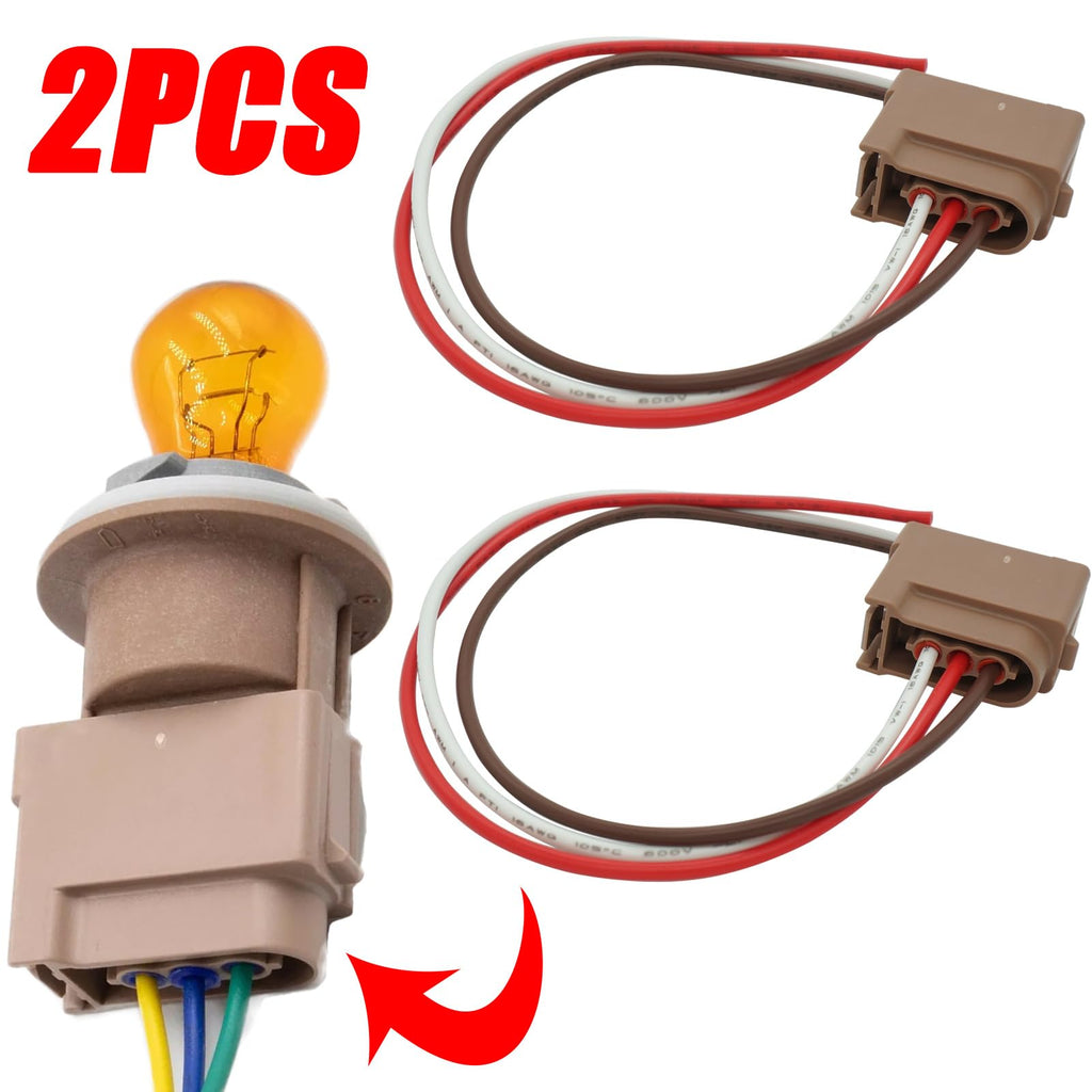 2 Pcs Turn Signal Lights Connector Wiring Harness Pigtail Plug Fit for Freightliner Cascadia 2018-2024 Freightliner Coronado 2001-2020 Jeep Compass 2011-2017 A660-1512-002 A06-36848-000 68091384AB