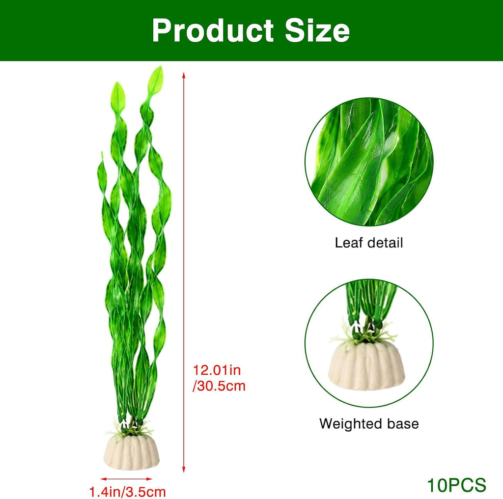 Artificial Seaweed Aquarium Plants, Plastic Fake Fish Tank Decorations
