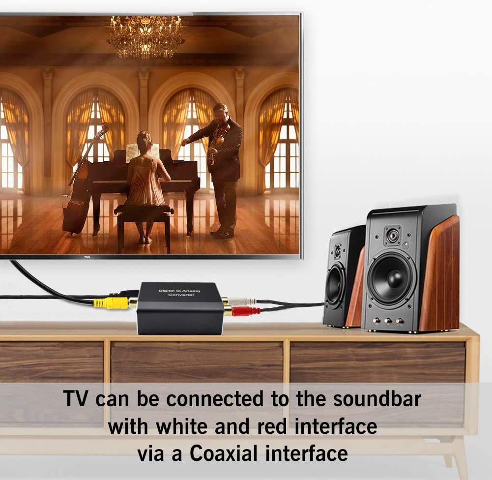 Digital to Analog Audio Converter, Hdiwousp 192 kHz DAC Digital Coaxial and Optical Toslink to Analog 3.5mm Jack and