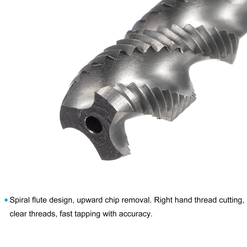 uxcell Spiral Flute Taps 7/16-20 UNF 2B High Speed Steel (HSS) Uncoated Tap