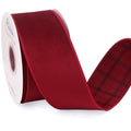 Dark Red Velvet Wired Ribbon