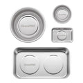 4-Pack Magnetic Parts Tray Set, Heavy-Duty 3"/6" Round & Square