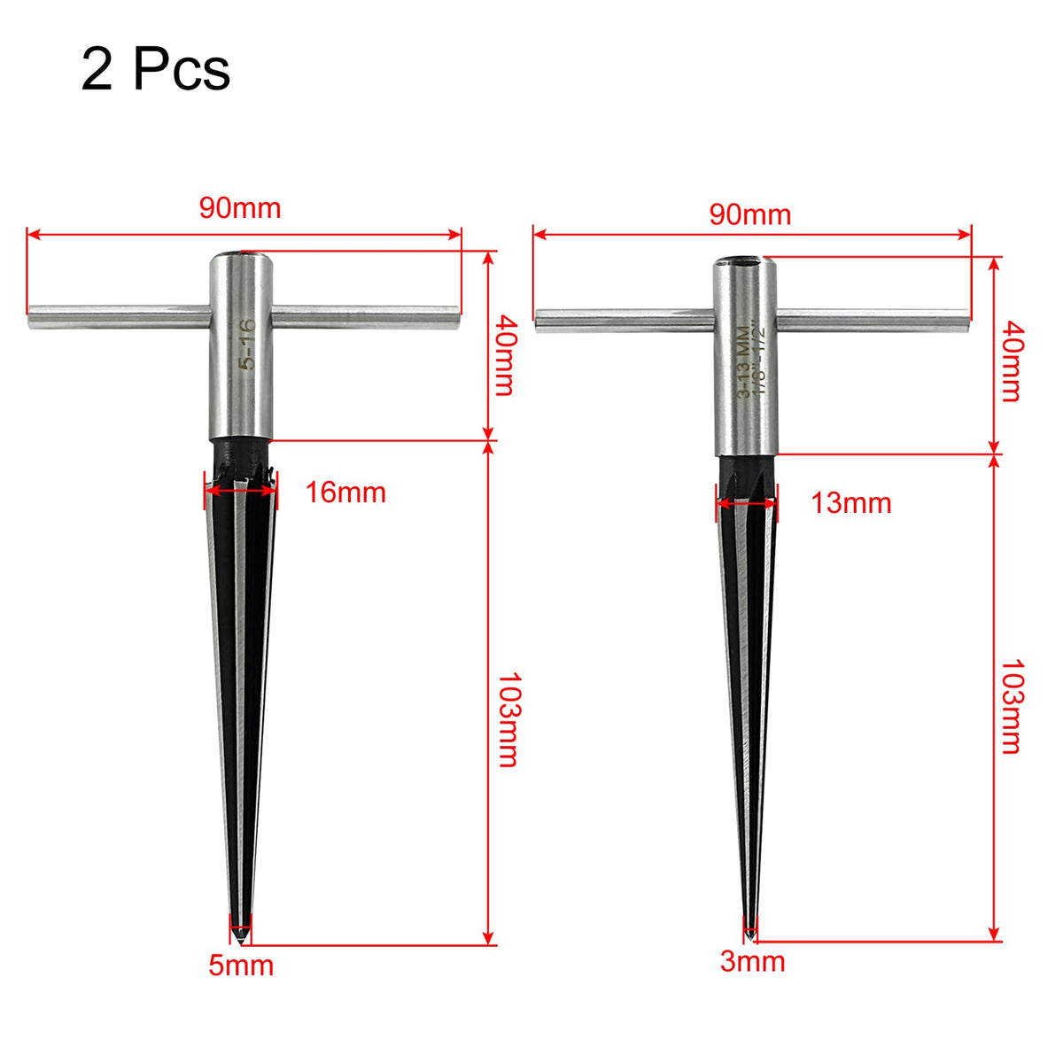 Zorveiio T-Handle Tapered Reamer Set
