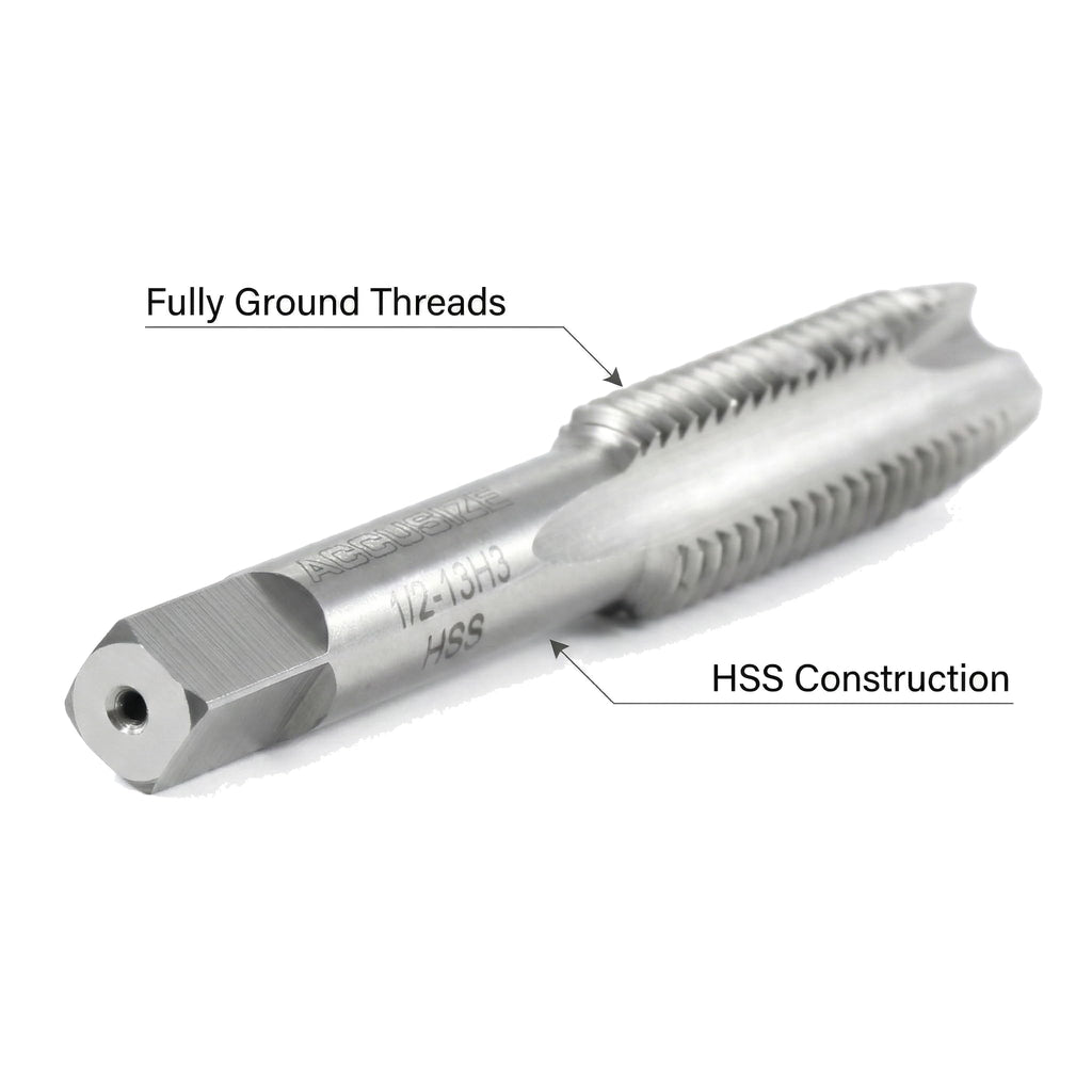 Accusize Industrial Tools Spiral Point Tap, 1/2-13NC, SPT-1/2-13x5