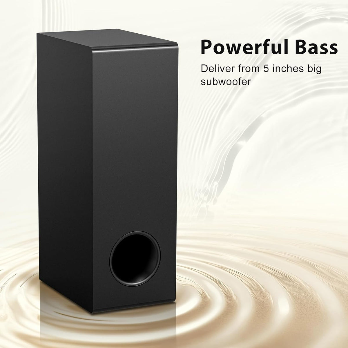 Sound Bar for Smart TV with Wired Subwoofer, 2.1 CH Small TV Soundbar Speakers, Support Bluetooth