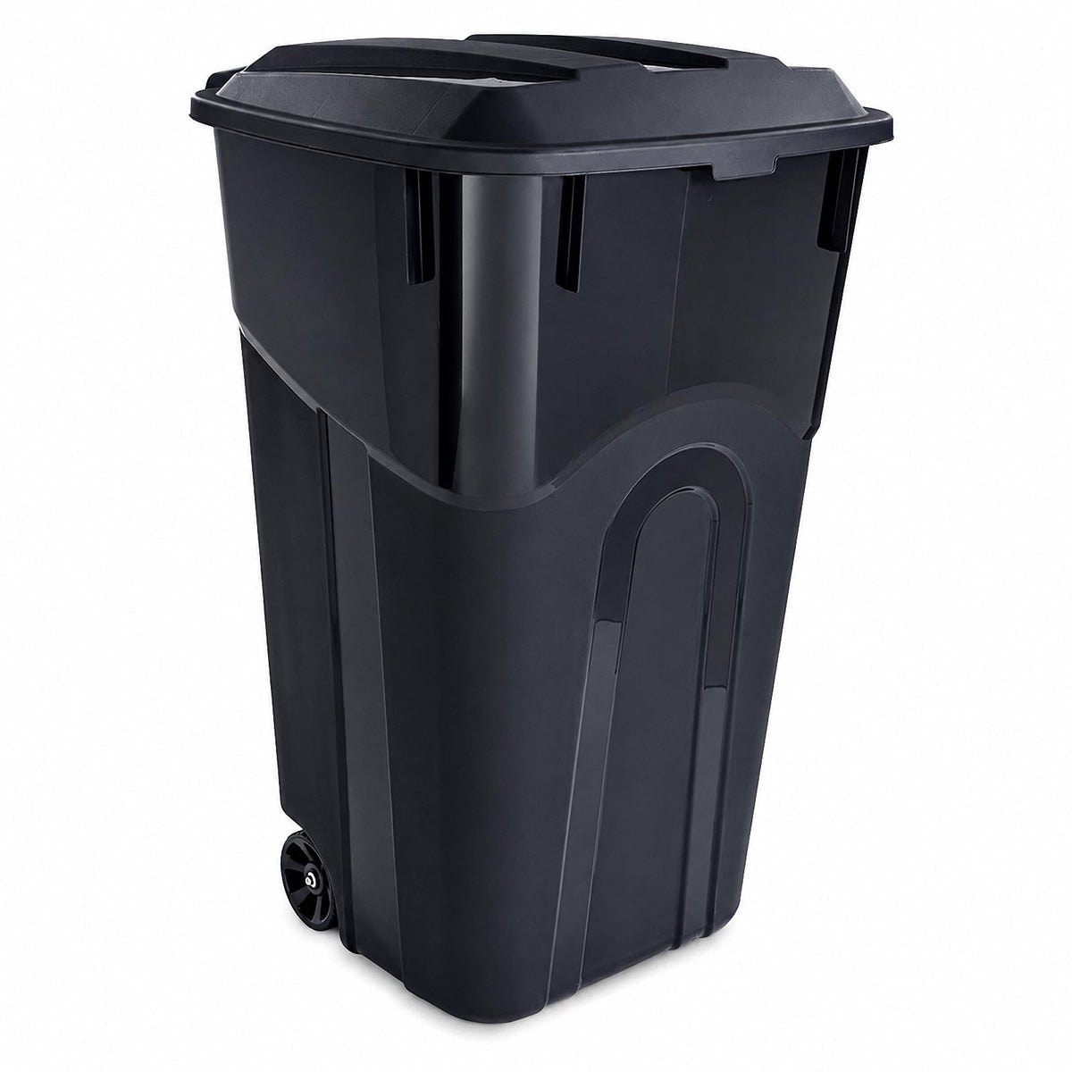 45 Gallon Wheeled Outdoor Trash Can with Locking Lid