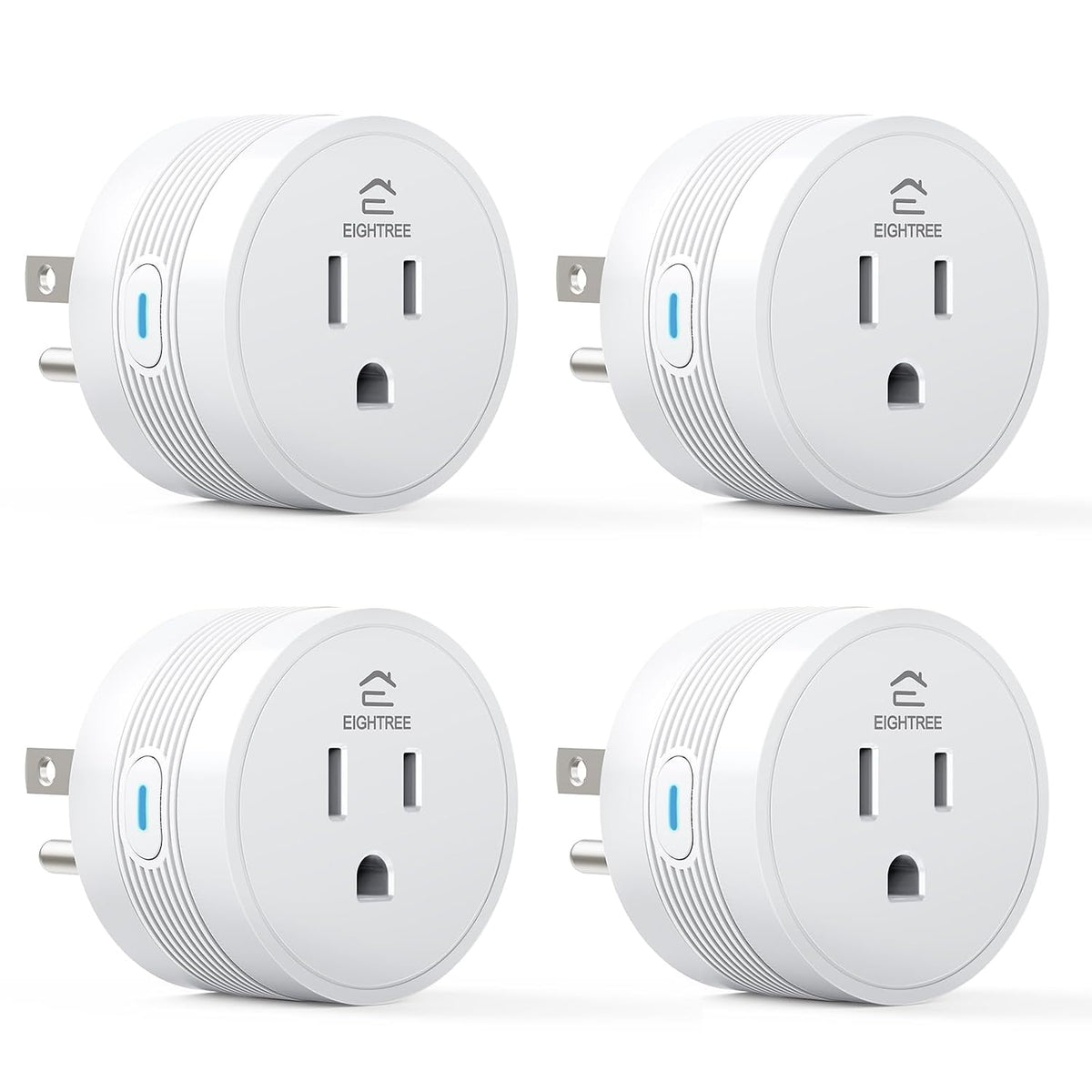 15A Smart Plug Works with Alexa & Google Home, Smart Outlet 4 Pack | WiFi Plugs for Smart Home, Voice & App Remote