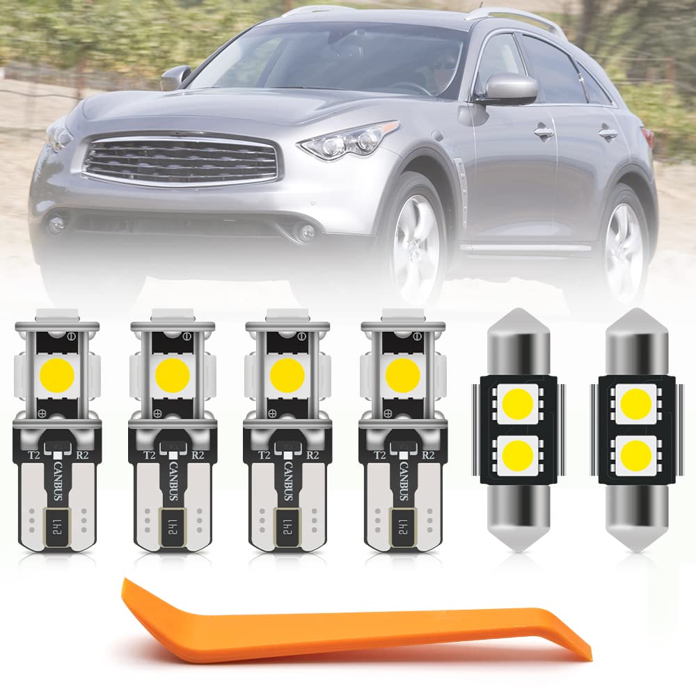 18Pcs LED Interior Light Bulbs Kit for Infi'niti FX35 FX37 FX50 2009-2017