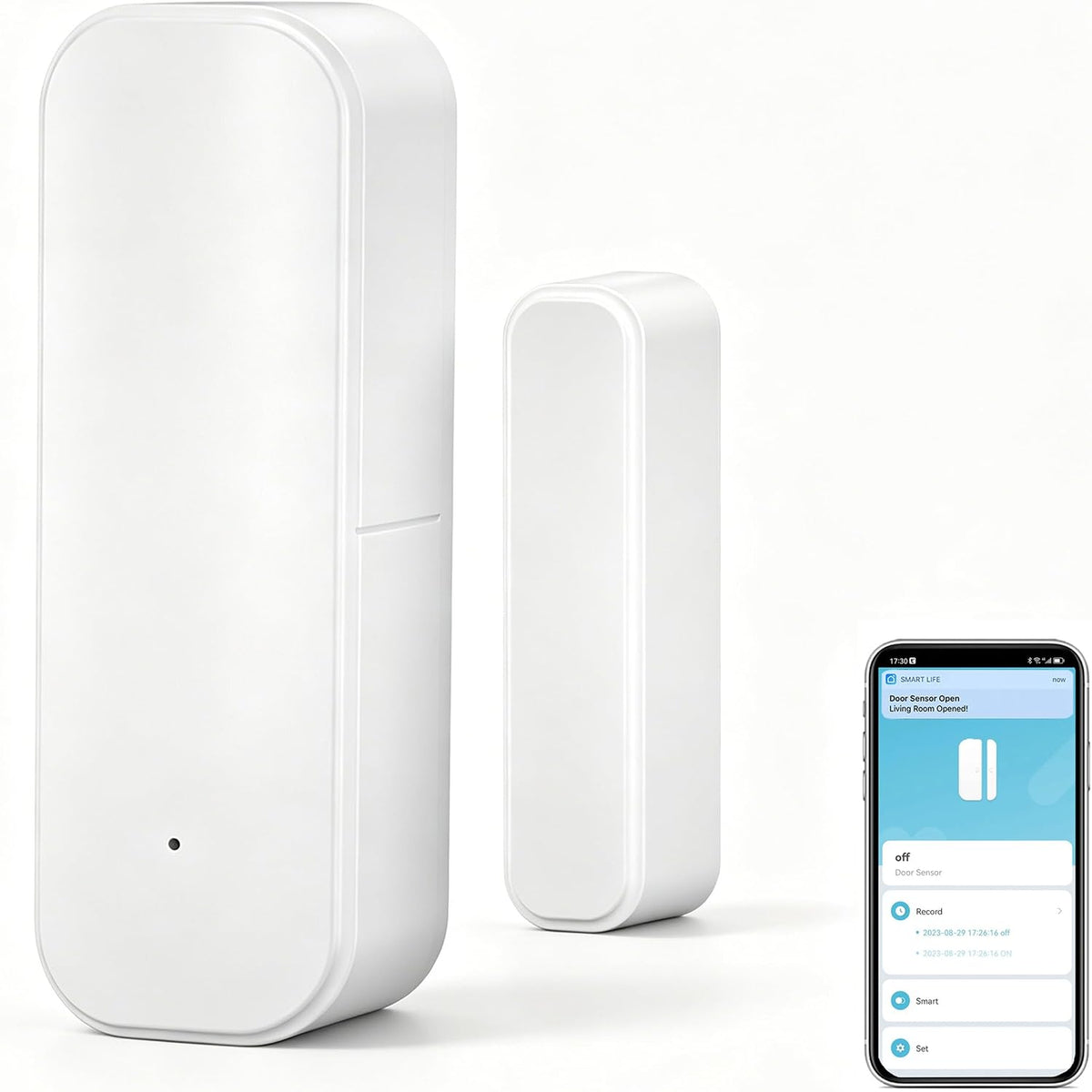 WiFi Door Sensor Window Detector: Smart Window Contact Sensor, Wireless Magnetic Door Open Detector with Free