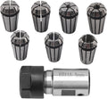 7PCS ER11 Collet Set, 1-7mm Spring Collet Set with 5mm Motor Shaft Holder Milling Extension Rod for CNC Engraving Machine and Milling Lathe Tool