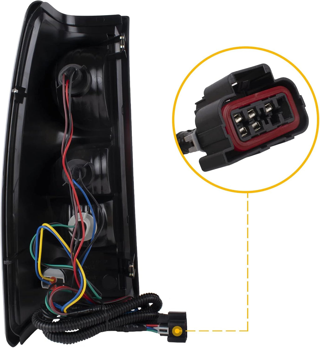 Boine Tail Lights Compatible with 2003-2006 Chevy Silverado 1500 2500 3500