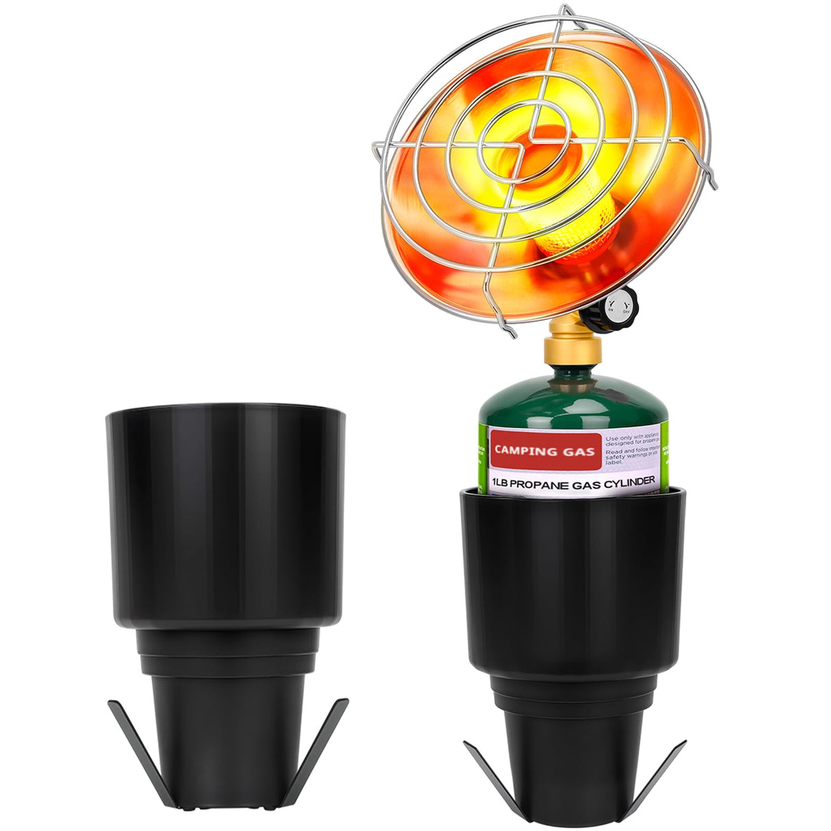 Propane Golf Cart Heater, Outdoor Propane Heater, Golf Cart Accessories, Portable Heaters for Golf Carts with Cup