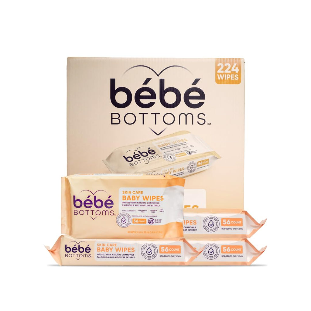bébé bottoms Hypoallergenic Facial Cloth and Baby Wipes, 224 Count