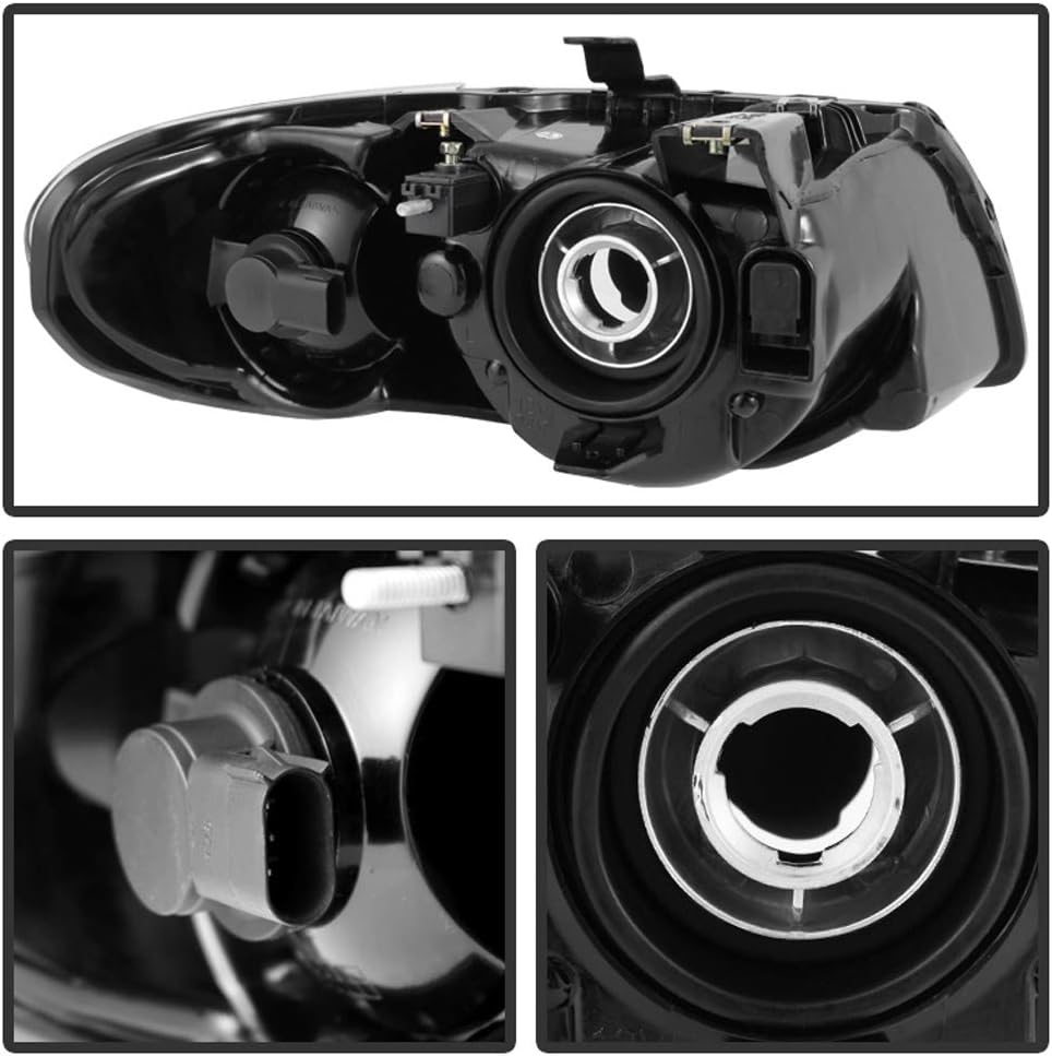 ACANII - For 2005-2007 Chrysler Town & Country 119" Wheel Base Chrome Headlights Headlamps Replacement Driver+Passenger