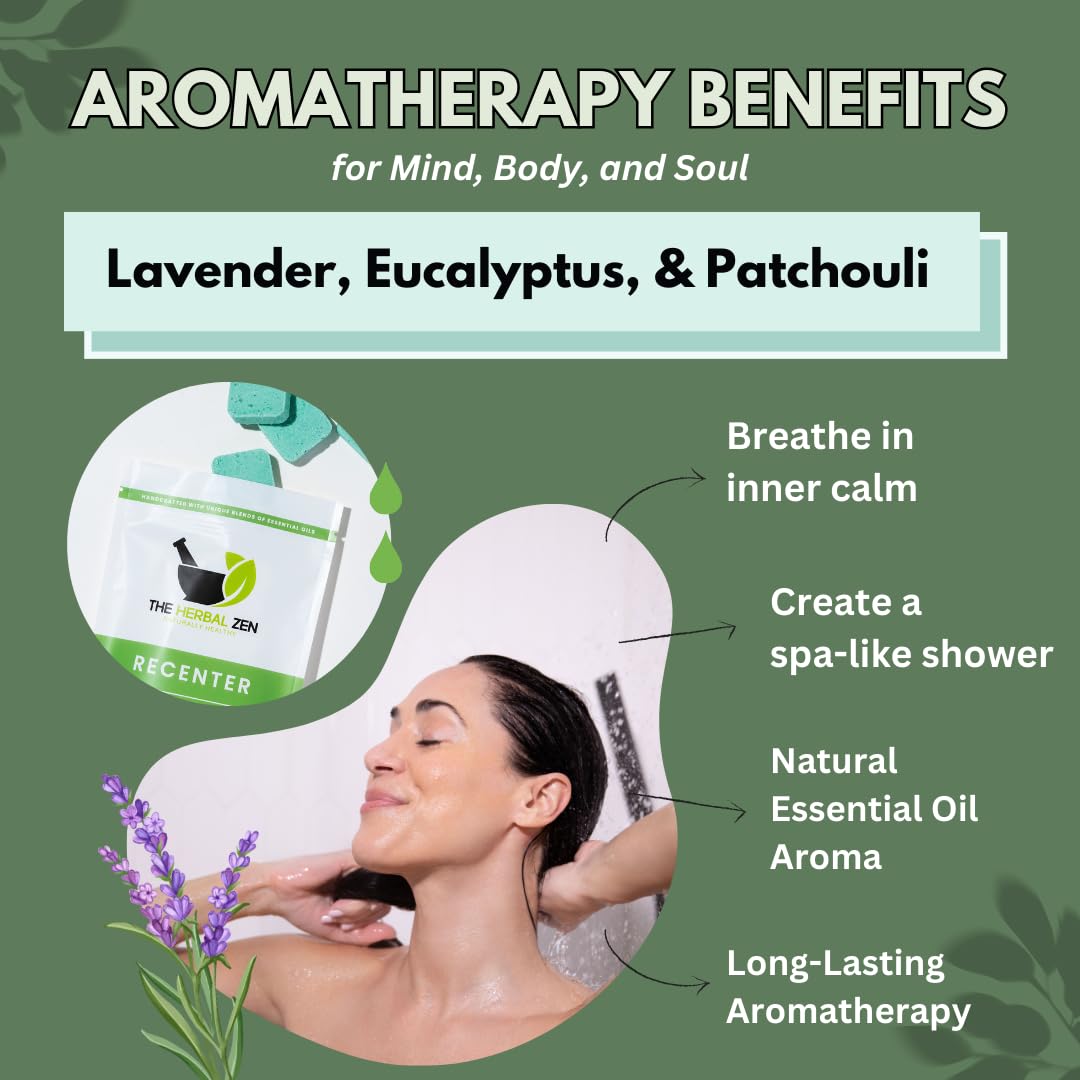 Recenter Shower Steamers Aromatherapy Relief - 10 Pack