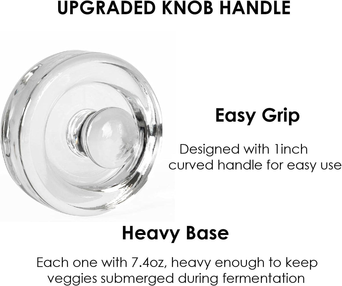 Fermentation Kit, Stainless Steel Lids with Weights & Airlocks | 4 Pack Fermenting Lids for Homemade Pickles, Kimchi