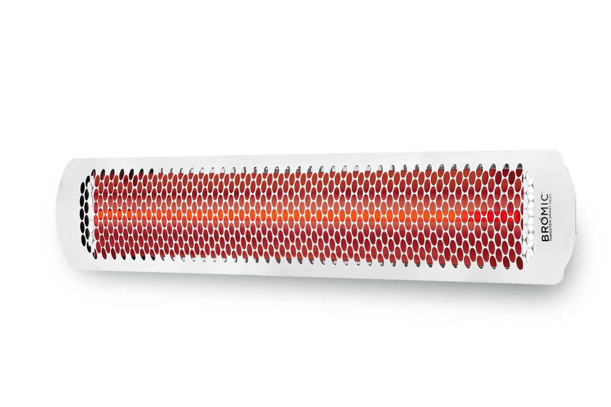 Bromic Tungsten Smart Heat 6000W Electric Patio Heater – Dual Element Infrared, 220V-240V, White Finish – BH0420013