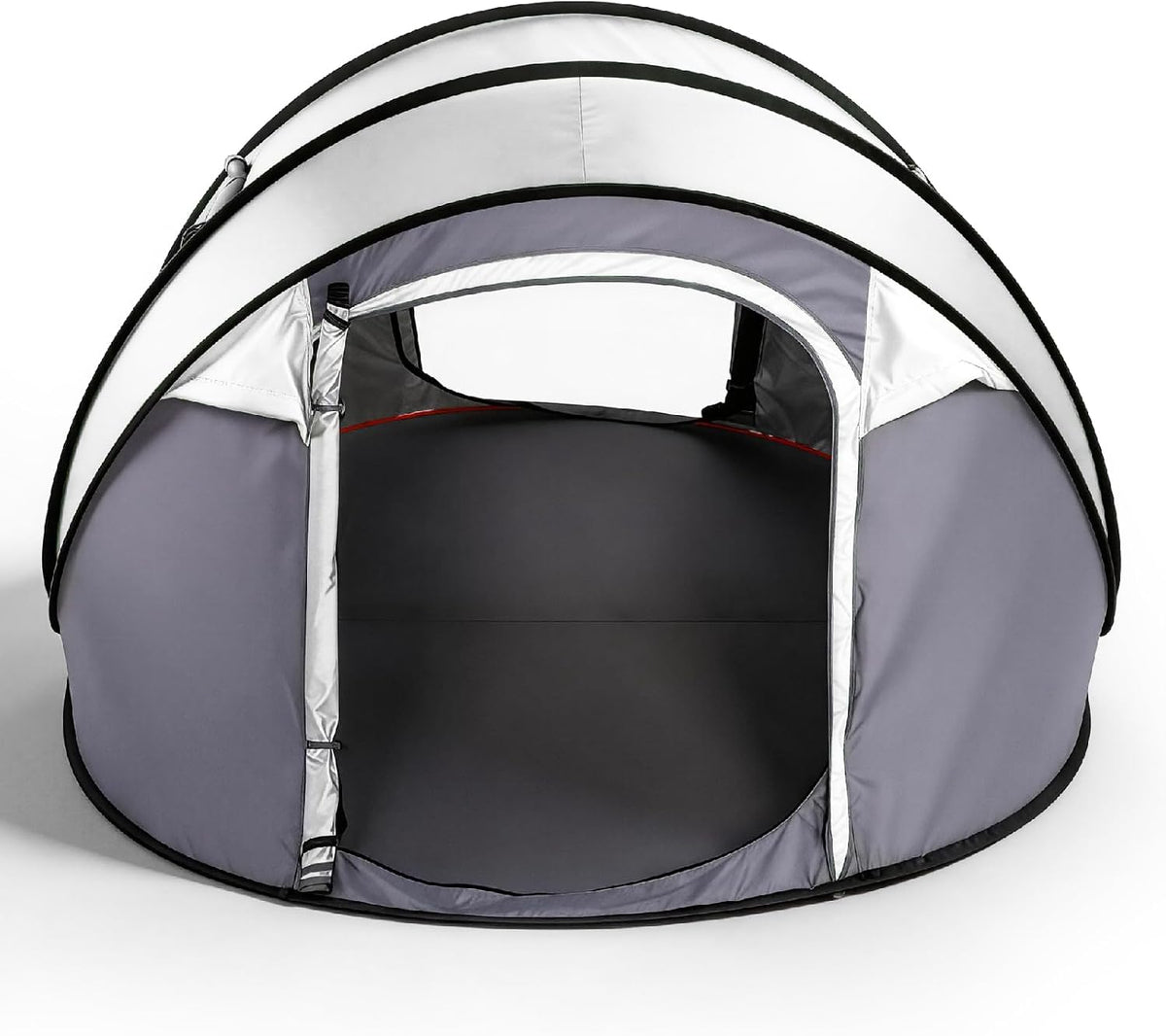 4 Person Instant Pop Up Camping Tent,Waterproof Automatic Setup with 2 Doors,Vestibule & Porch,Large Family Tent for