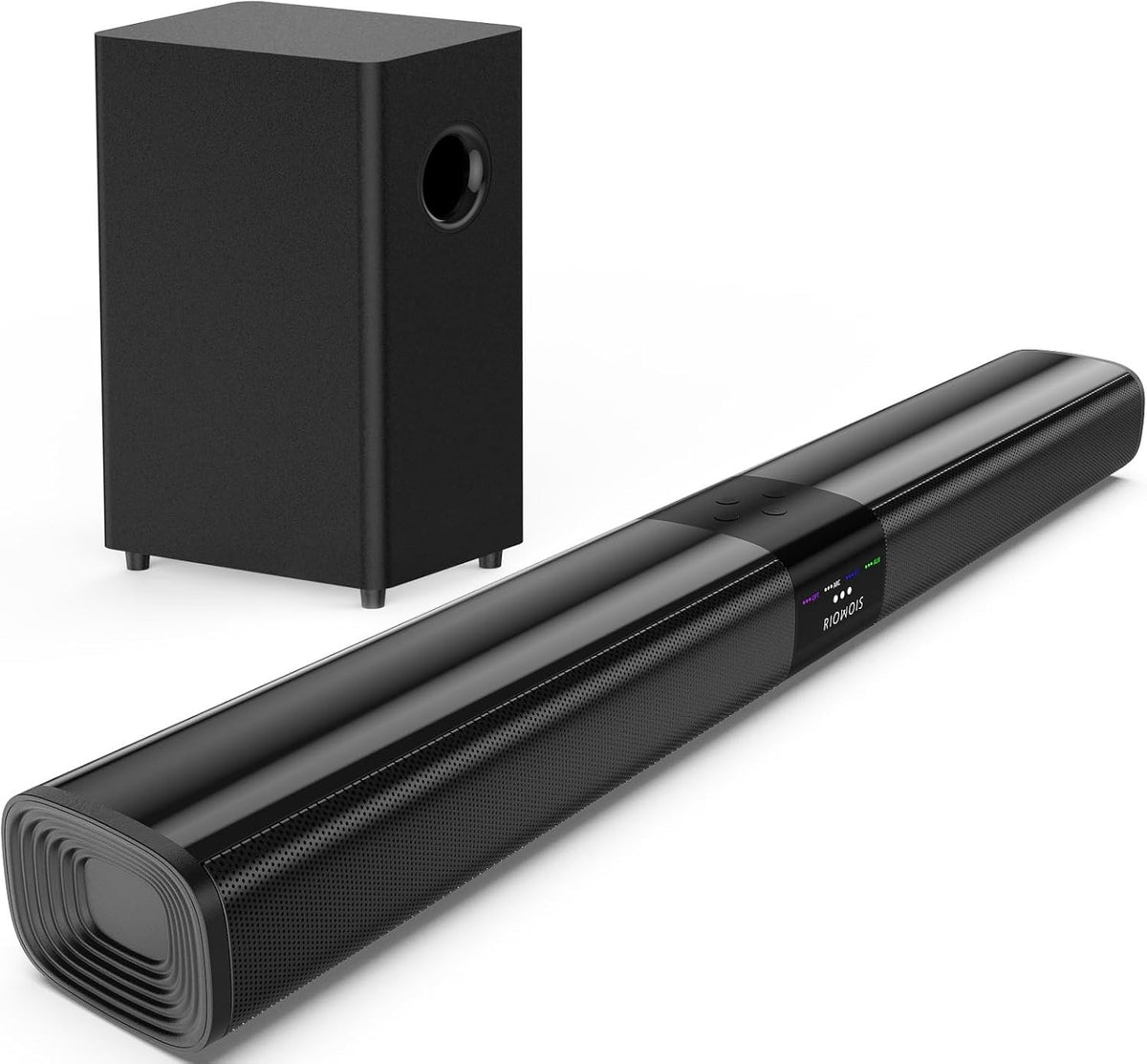 Sound Bar for Smart TV with 5.25 Inch Subwoofer, 100W 24 Inch Soundbar for TV, TV Soundbar with Optical, ARC, AUX and
