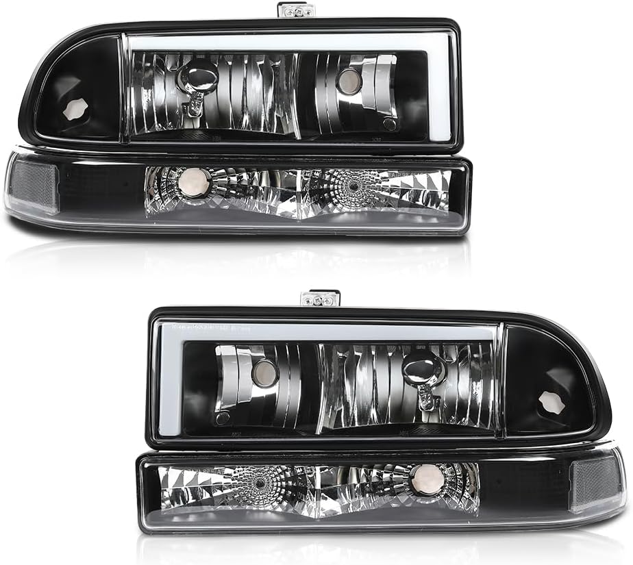 ALLGOOD LED Headlight Assembly Fit Chevy Blazer S10 1998‑2005