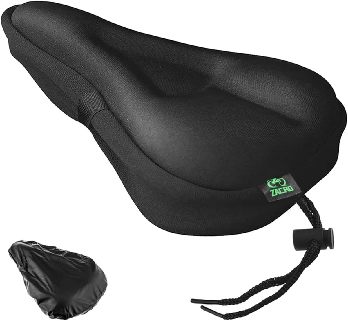 Bike Seat Cushion - Gel Padded Bike Seat Cover for Men Women Comfort, Extra Soft Exercise Bicycle Seat Compatible