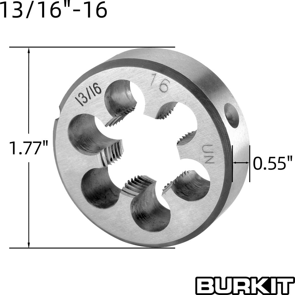 Burkit 13/16"-16 UN Tap and Die Set Right Hand