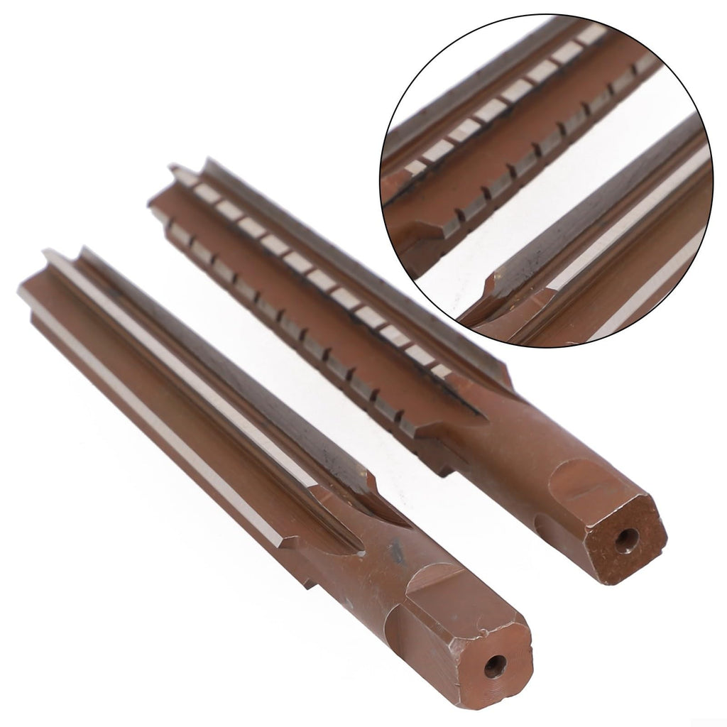 MT for morse Taper Hand Reamer Set for Roughing and Finishing, Alloy Tool Steel H8 Accuracy, Manual Drill Mill Machine Hole Processing for Aluminum Iron Copper (2 Pcs)(MT2 Set)