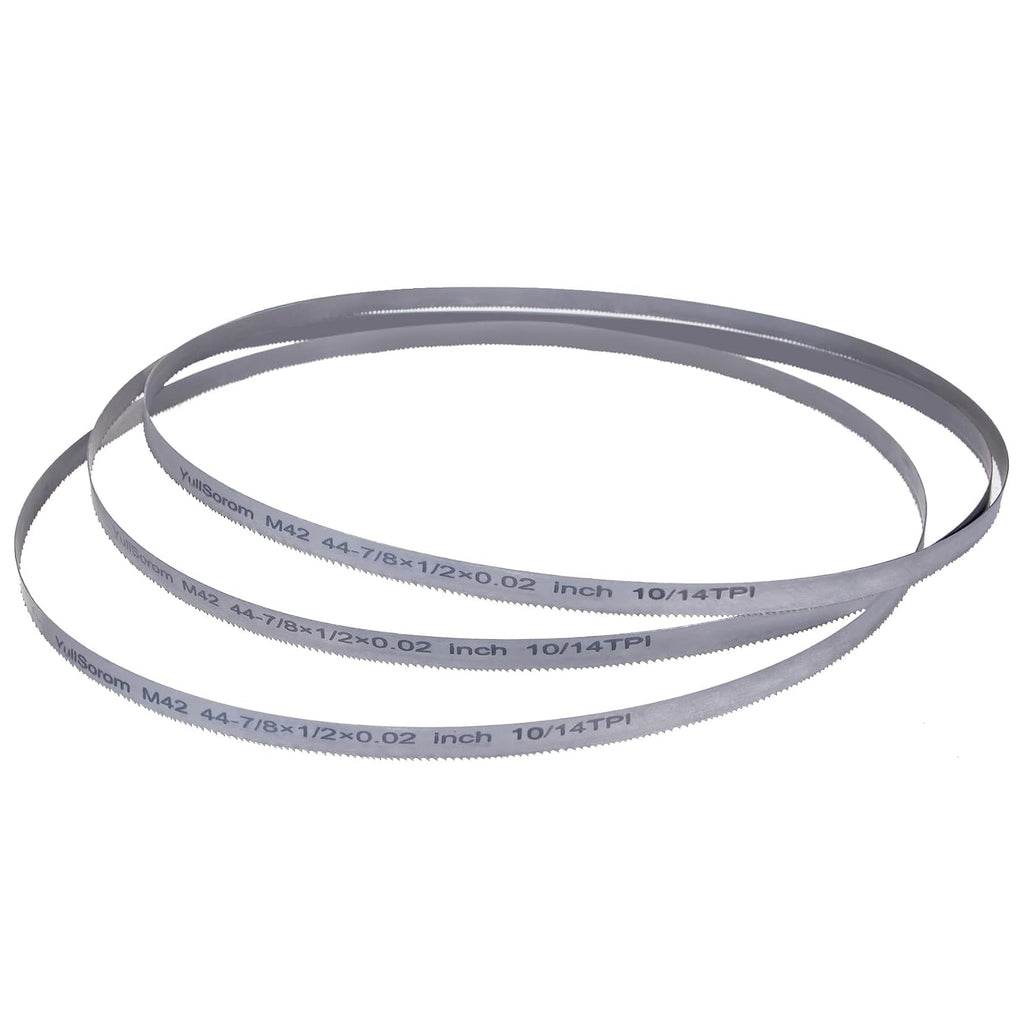 44-7/8-Inch x 1/2 Portable Bandsaw Blade 10-14 TPI, bandsaw Blades for Milwaukee 48-39-0551,DeWalt DCS374B Band Saw Blades 44-7/8" x 1/2" x .020", 3-Pack for DW3984