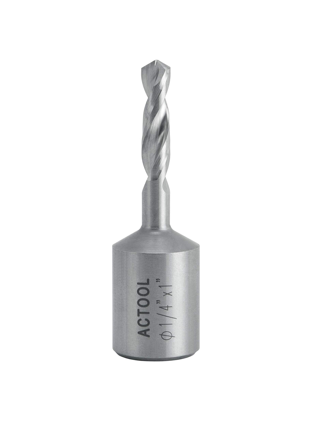 ACTOOL 1/4'' Diameter x 1'' Depth of Cut HSS Solid Drill with 3/4'' Weldon Shank,HSS Fully Ground Drill