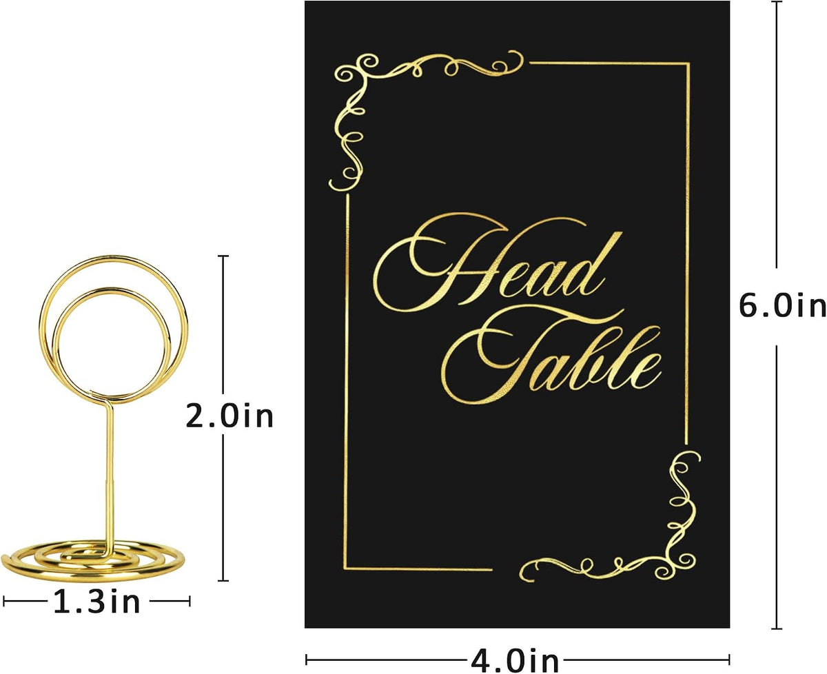 21 Sets Wedding Table Number 1-20 and Head with Holders, 4" X 6"