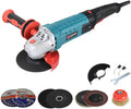 Angle Grinder 4-1/2 Inch, 10-Amp, High Power Angle Grinder Tool with Cutting & Grinding Wheels, Non-Slip and