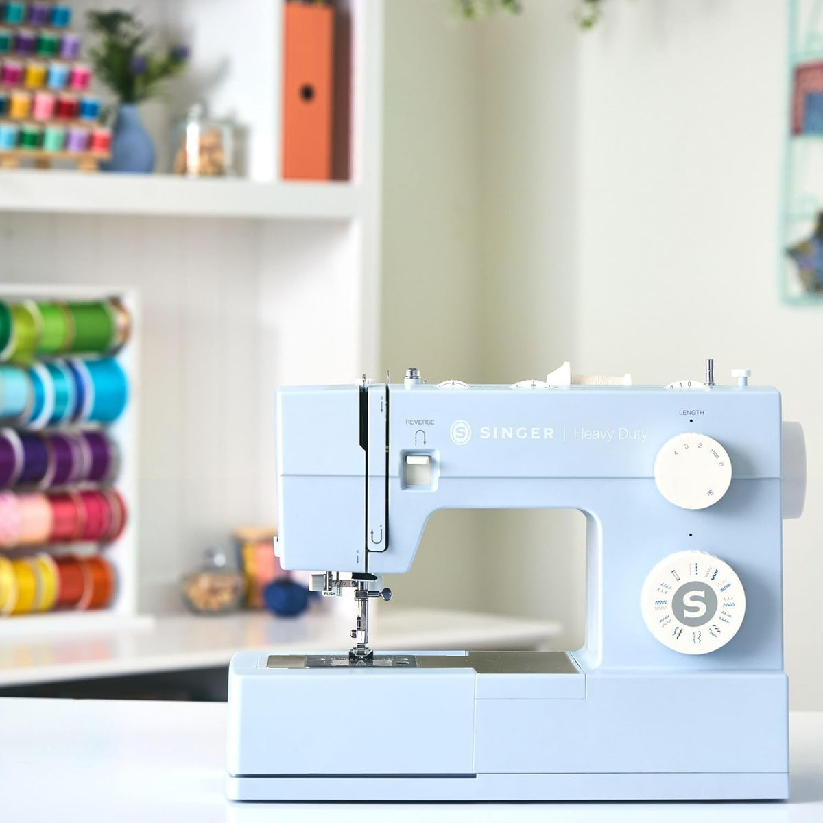 4423 (Meltwater Blue) Heavy Duty Sewing Machine with Accessories | 23 stitches deliver 97 applications, 50% more