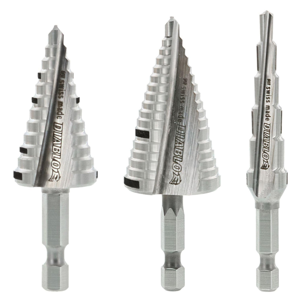 Diablo Impact Strong Step Drill Bit Set - Split Point Tip, 3-Piece Set