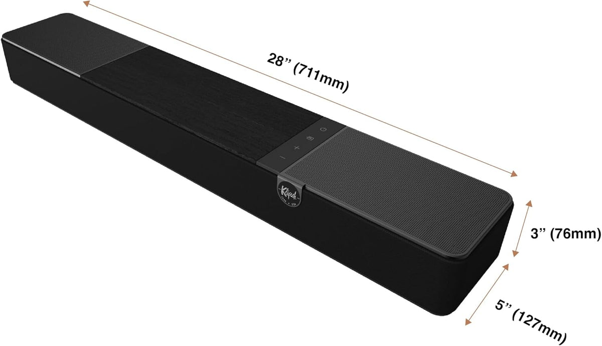 Flexus CORE 100 2.1 Channel Powered by Onkyo Bluetooth Sound Bar with Dolby Atmos and Custom Tuned Bass - Black, 28" W