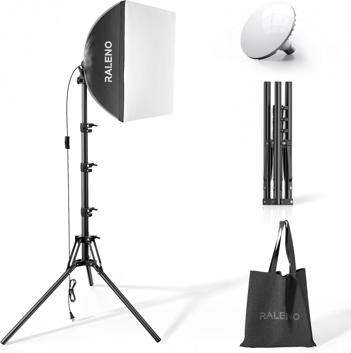 16"x16" Softbox Photography Lighting Kit for Video Recording Studio | Softbox Lighting with LED Bulb (50W | 5500K |