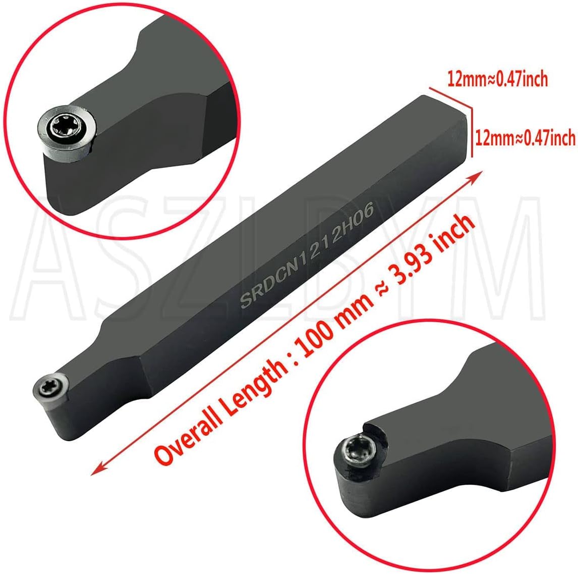 11PCS RCMT060204 MO R3 Round Carbide Inserts Milling Cutter with SRDCN 1212H06 1/2” / 12mm Round Carbide Metal Lathe Tools Indexable Turning Tool Milling Insert Holder Lathe Cutting Tools