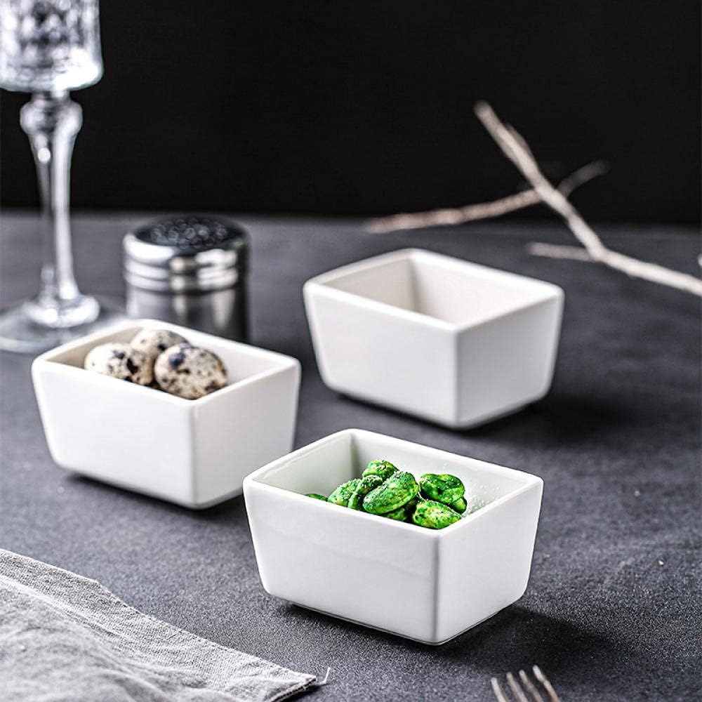 2pcs Pure White Porcelain Sugar Packet Holder Tea Bag Bowl, 5 Oz