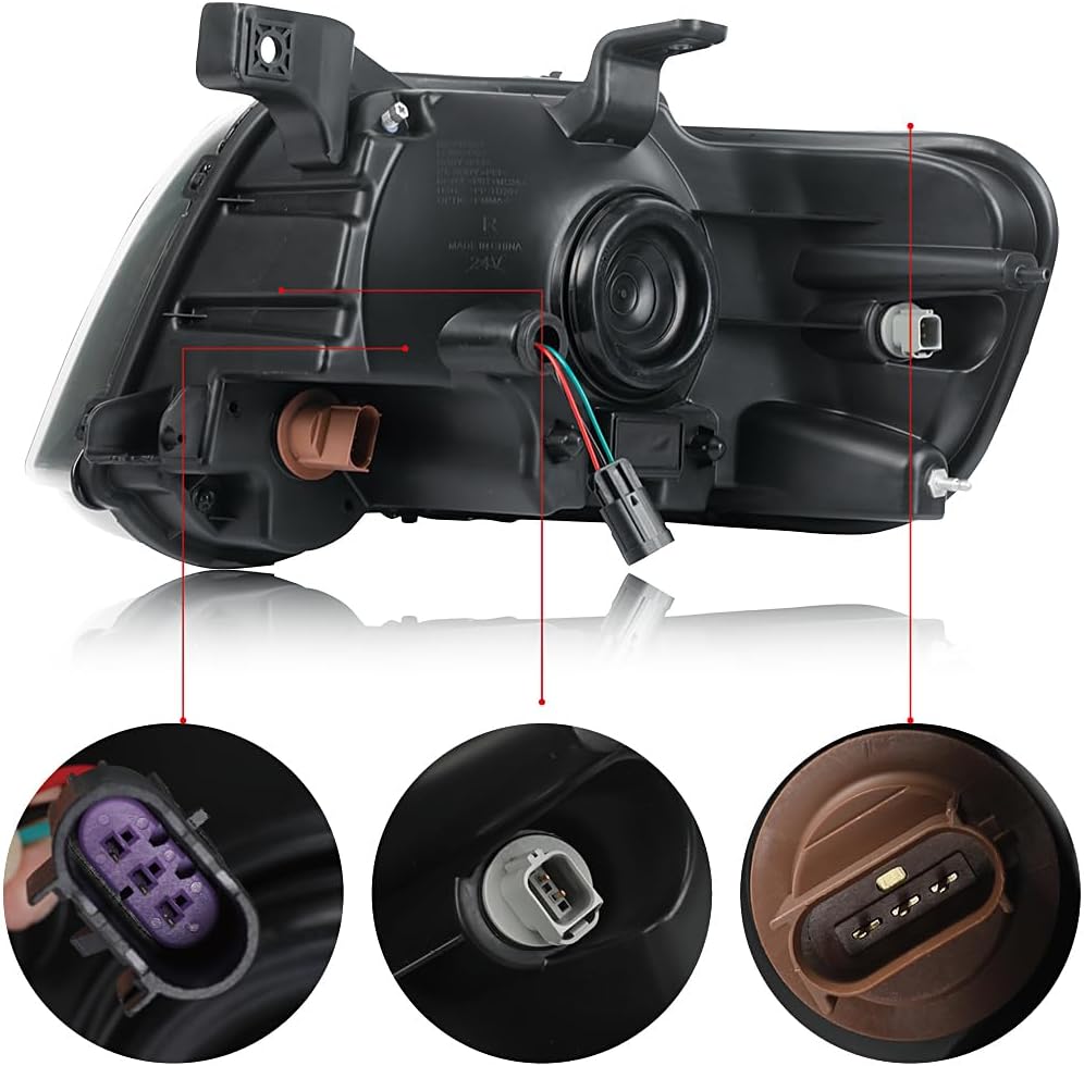 Pair Black Halo Projector Headlights Fit 2006-2010 Ford Explorer