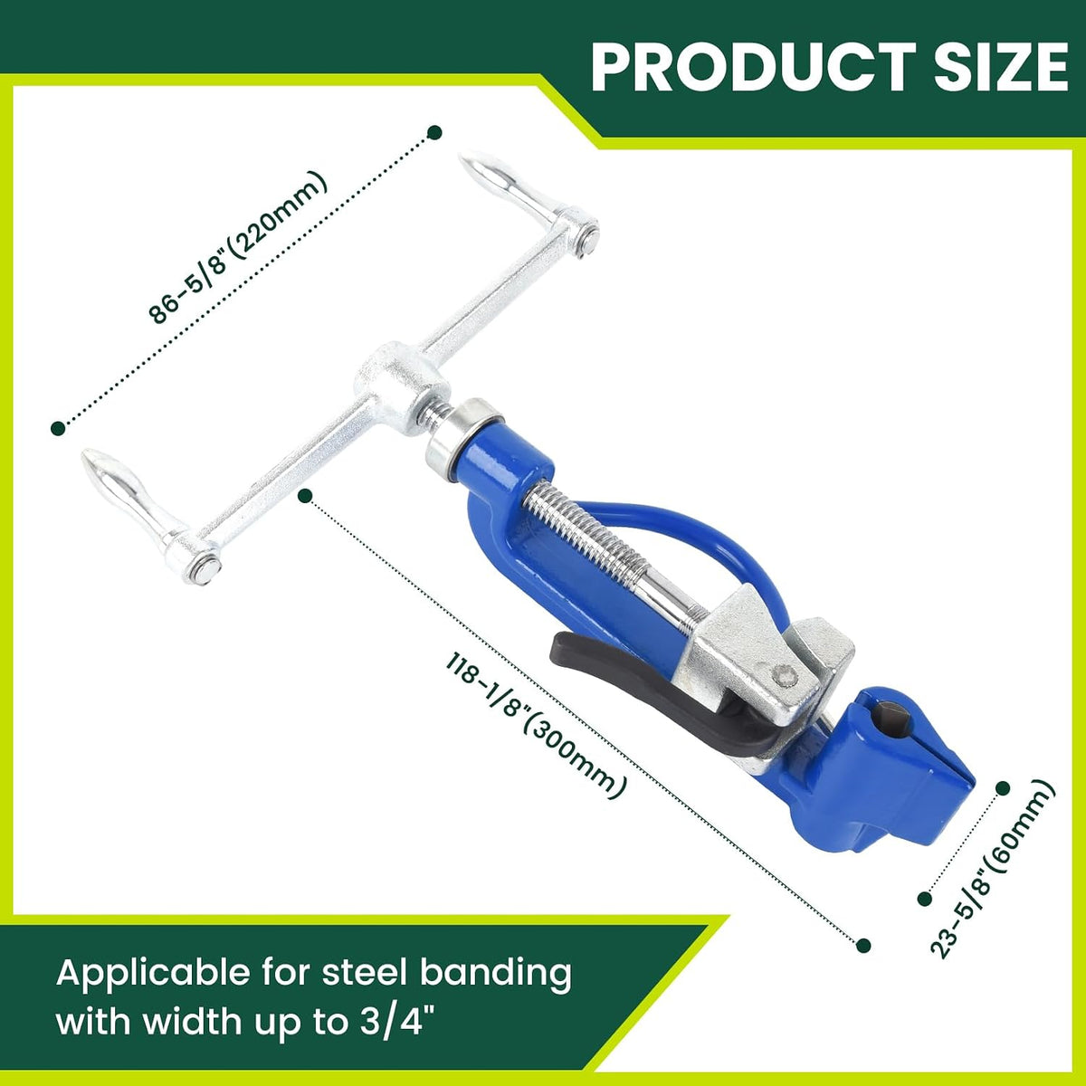 Steel Banding Tool Strapping Tensioner - Tensioner & Crimper & Cutter, Stainless Steel Banding Spiral Tensioner for
