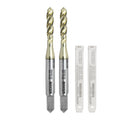 WEXWE Tools M4 x 0.7 AlSiTiN Coating Spiral Flute Thread Tap, Metric Machine Threading Tap High Speed Steel Cobalt(HSSCo), Round Shank with Square End, H2 Tolerance, 2pcs