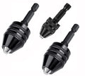RZJZGZ 3 Pcs drill chuck adapter Keyless Drill Chuck Bit 1/4 Inch Hex Shank