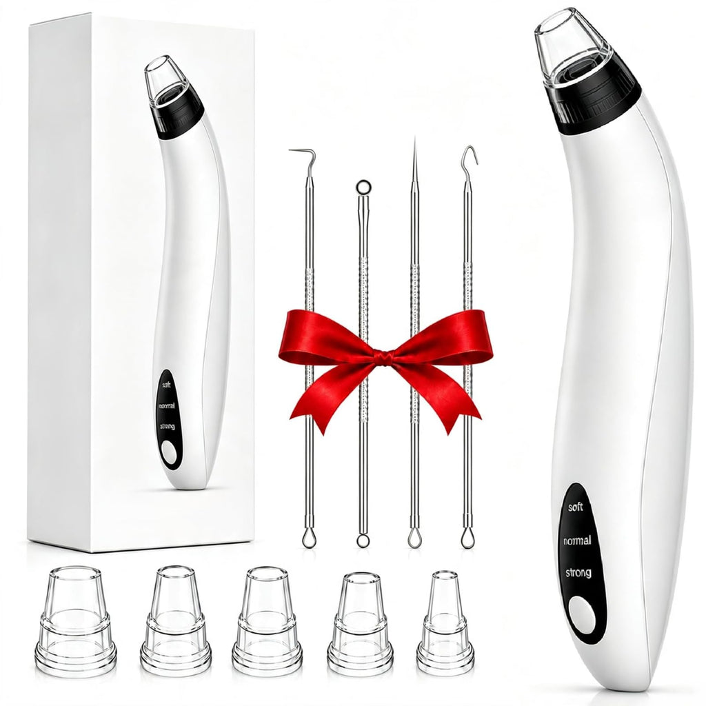 Blackhead Remover Tools,Electric Vacuum Facial Pore Cleaner Tool(White)