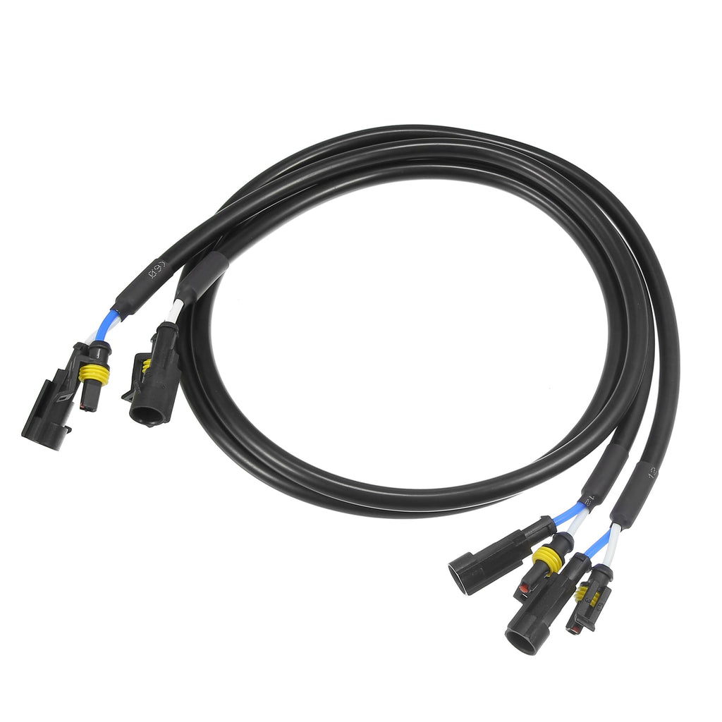 VekAuto 2 Pcs HID Bulb Wire Extender Extension Cable for HID Bulbs to Ballast, Universal for Car Truck Durable Plastic Black