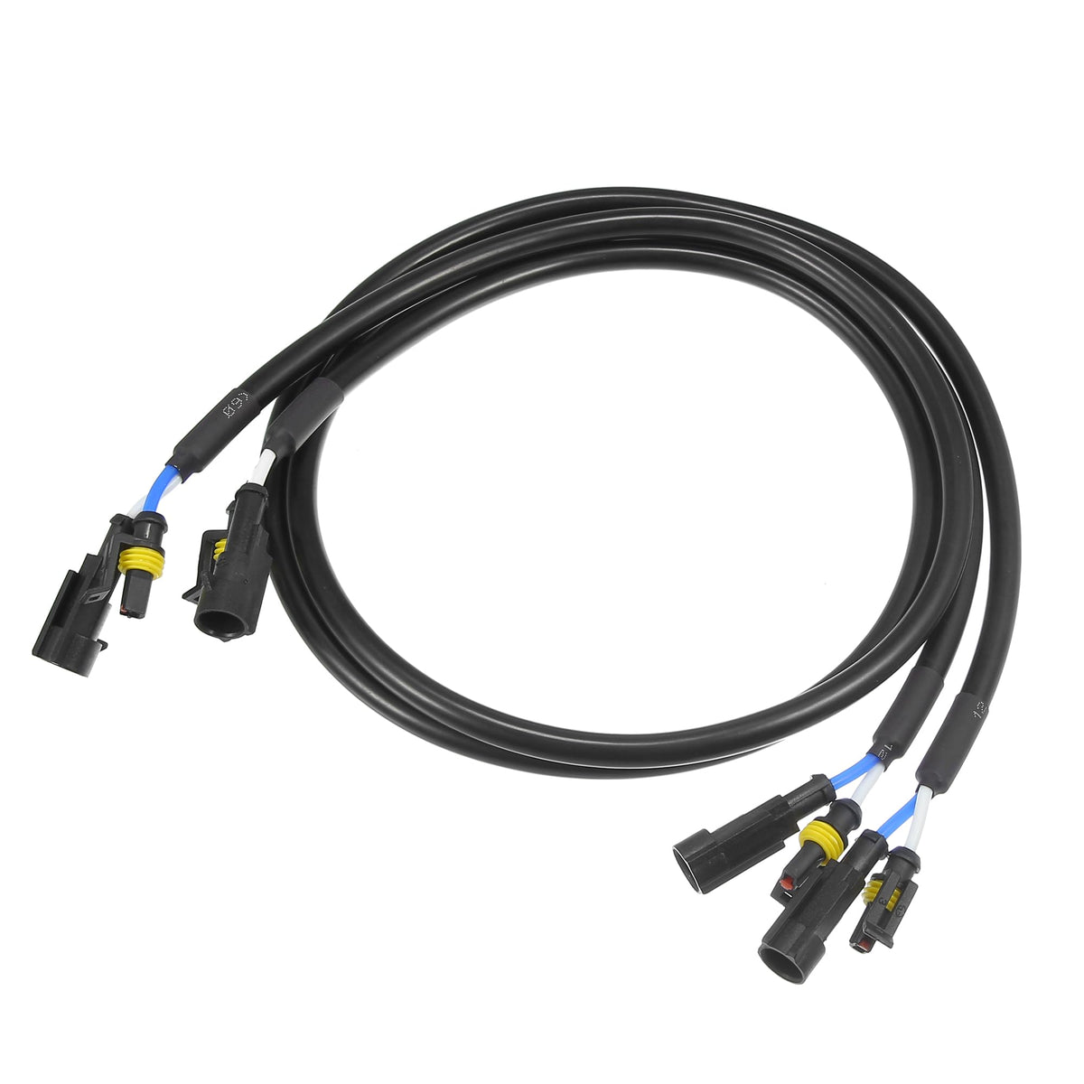 VekAuto 2 Pcs HID Bulb Wire Extender Extension Cable for HID Bulbs to Ballast, Universal for Car Truck Durable Plastic Black