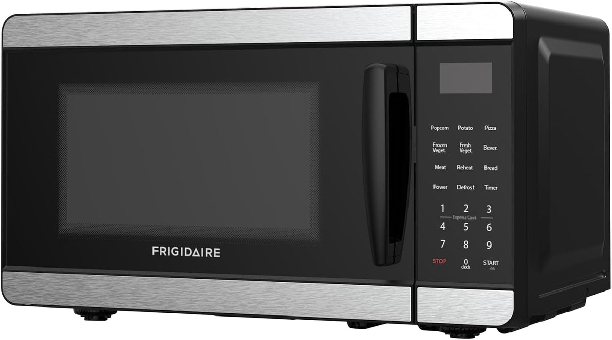 Countertop Microwave - Digital Control Panel - 6 Auto Cooking Settings - 10 Power Levels - Child Safety Lock - 0.7