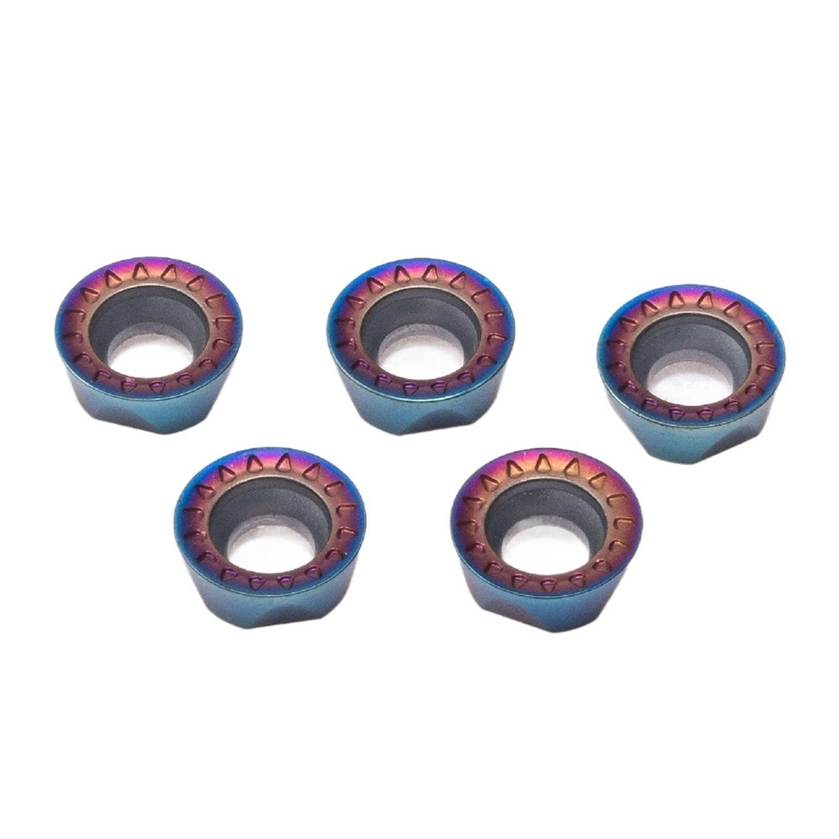 Carbide External Turning Insert 2PCS Turning Tool RPMW1003 RPMT10T3 Blue Cemented Carbide Milling Insert Metal Blade of CNC(RPMT10T3)