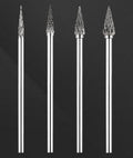 Luo ke 4 Pcs Extended 1/8" Shank Cone Shape Carbide Burr