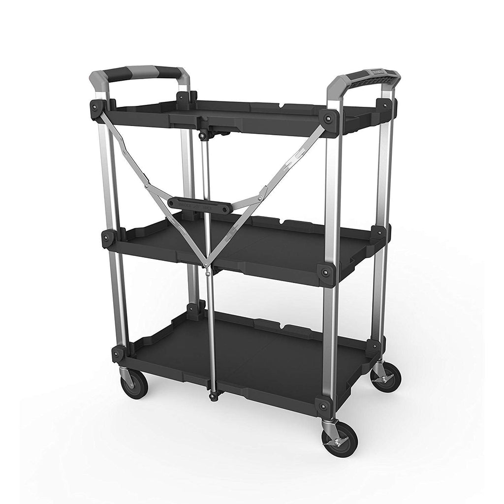 85-189 Pack N Roll Collapsible Service Cart, XL, 300LB Capacity, Black