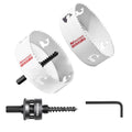 Geinxurn 6 in(152mm) Hole Saw Set, HSS Bi-Metal Hole Cutter with Arbor and Hex Wrench, 4PCS Hole Saw Kit for Wood, Drywall, PVC Boards, Thin Metal & Plastic